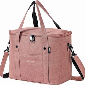 13 Qt. Insulated Cooler Lunch Bag with Leakproof and Shoulder Strap in Pink