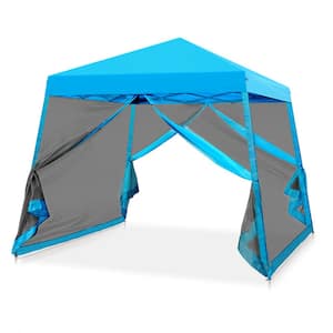 SEEUTEK 12 ft. x 12 ft. Pop Up 6 Sided Outdoor Camping Gazebo Screen Tent  with Portable Carry Bag, Ground Stake, 4 Ropes BZ-1352 - The Home Depot