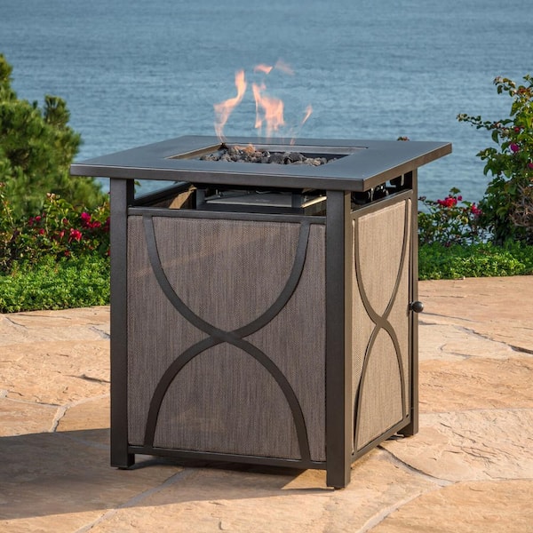 Square Steel Gas Fire Pit Table, Fire Pit Burner Cover Square