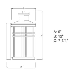 Wrightwood Black Motion Sensor Dusk to Dawn Outdoor Wall Light