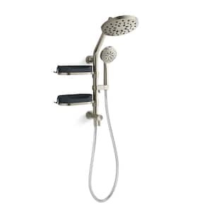 HydroRail 5-Spray Shower Column Kit with Hand Shower and Fixed Showerhead in Vibrant Brushed Nickel