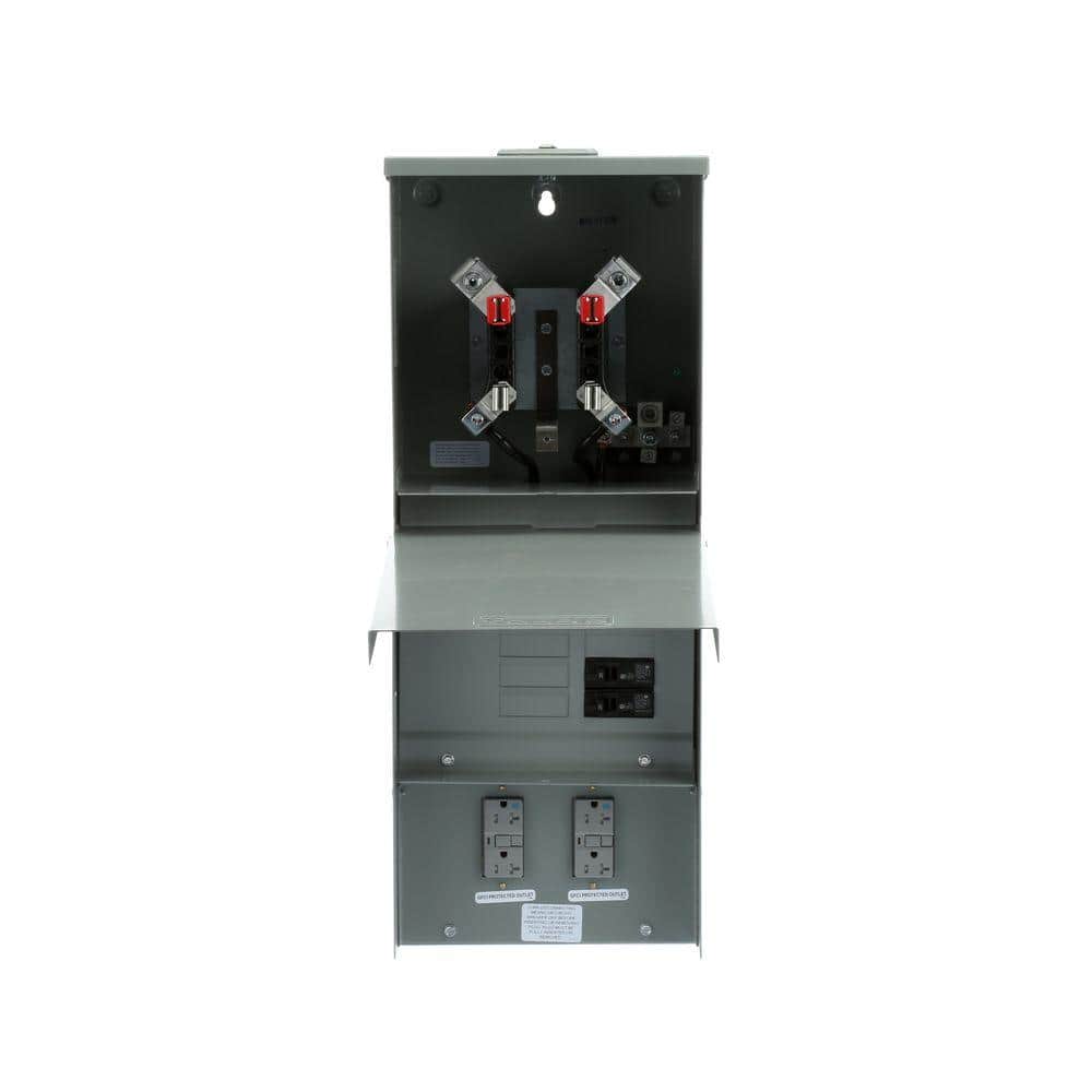 Temporary Power Outlet Panel with Two 20 Amp Duplex Receptacles Ring Type Meter Socket with No Bypass price history on PriceWatchPro