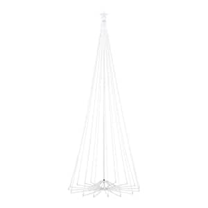 12 ft. Giant-Sized Motion LED Pre-Lit Cone Tree with Star Holiday Yard Decoration