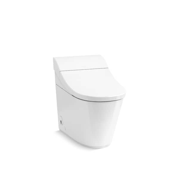 Innate 12 in. Rough In One-Piece 1.0/1.28 GPF Dual Flush Elongated Smart Bidet Toilet in White with Warm Air Drying