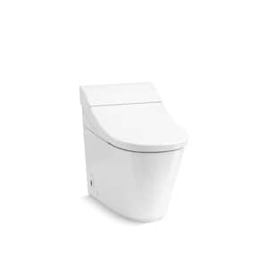 Innate 12 in. Rough In 1-Piece 1 GPF Dual Flush Elongated Toilet in White Seat Included