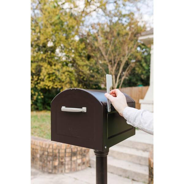 thumbnail image 2 of Jumbo Post Mount Mailbox – Extra Large Galvanized Steel, Black, Non-Locking, T3 Style 2 of 5
