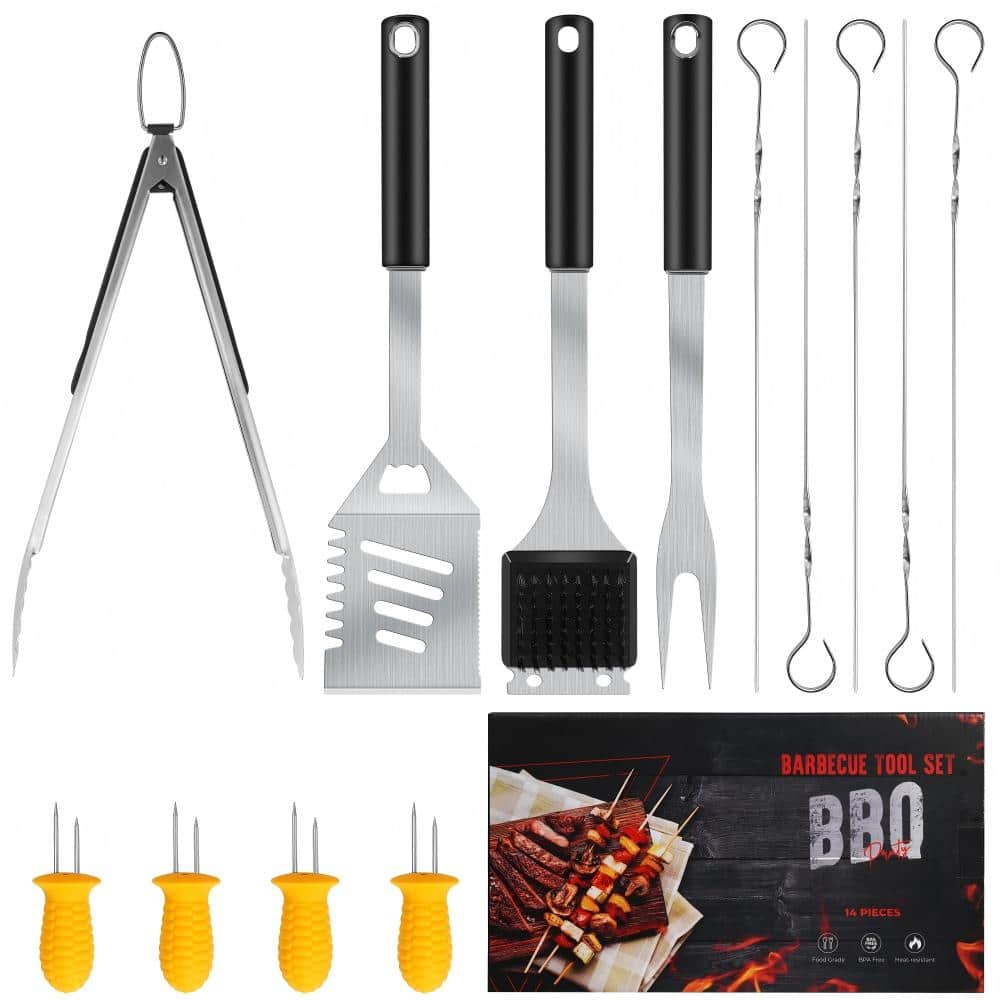 14-Piece Stainless Steel BBQ Grill Tool Set with 4-in-1 Spatula and Gift Box price history on PriceWatchPro
