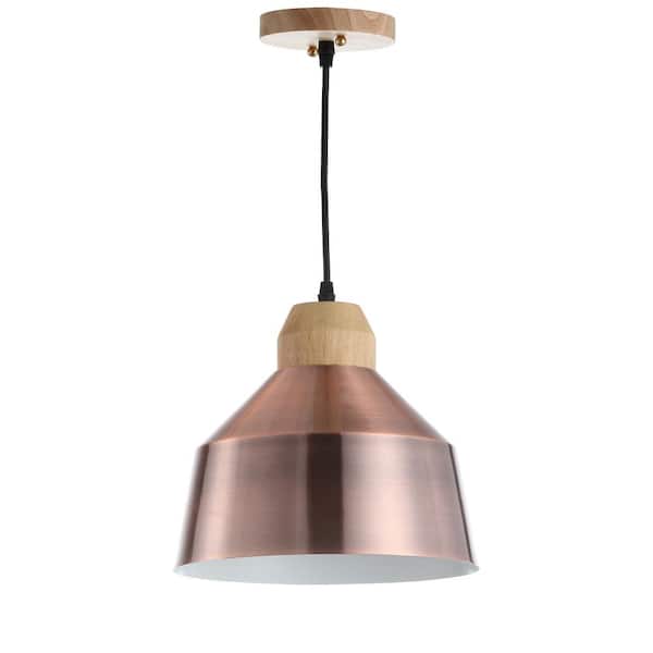 SAFAVIEH Dajana 1-Light Copper/Light Brown Mini Island Hanging Pendant Lighting