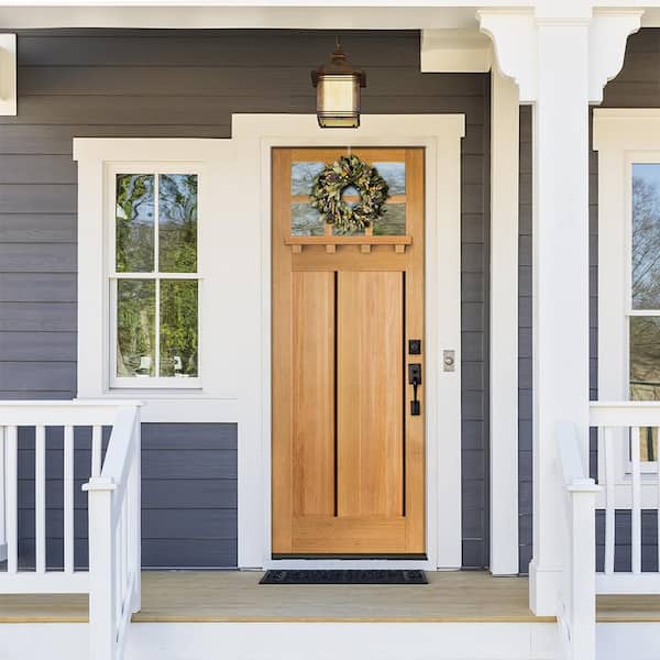 Krosswood Doors 36 in. x 96 in. Craftsman Universal Handing 6 Lite