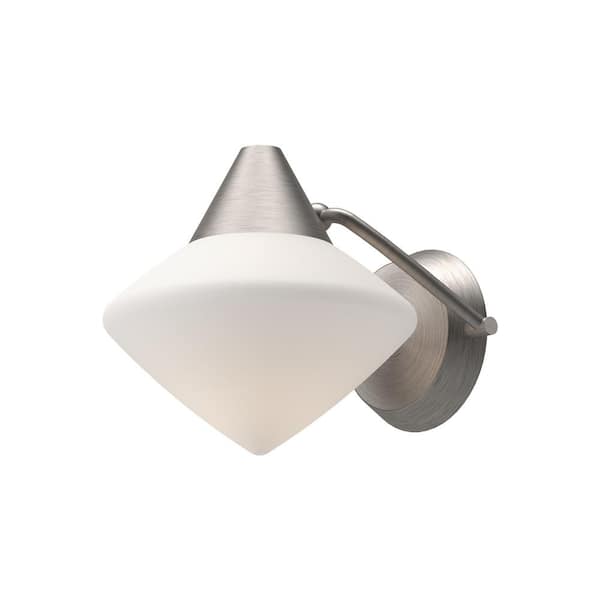 ALORA MOOD Nora 8-in 1 Light 60-Watt Brushed Nickel/Opal Matte Glass Vanity Light