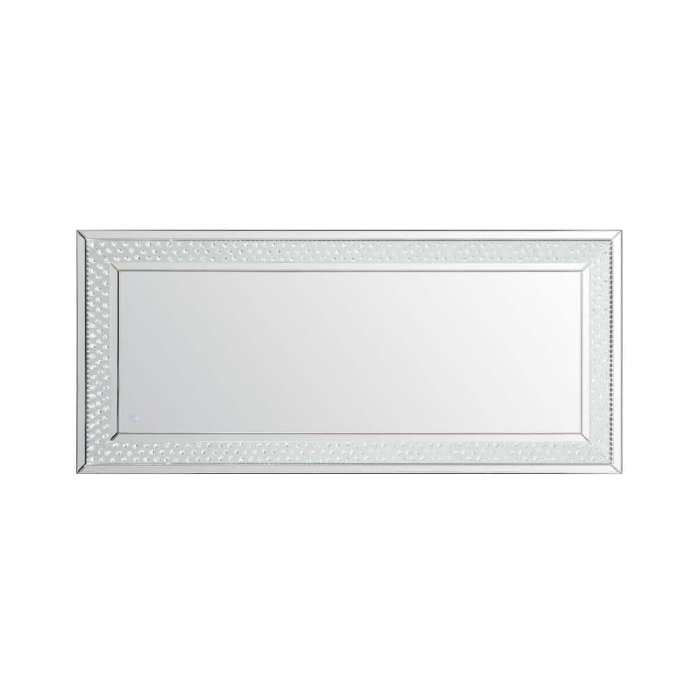 Timeless Home 32 in. W x 72 in. H Contemporary Rectangular Iron Framed LED 