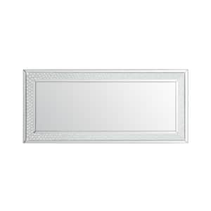 Timeless Home 32 in. W x 72 in. H Contemporary Rectangular Iron Framed LED Wall Bathroom Vanity Mirror in Clear Mirror