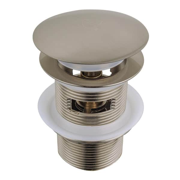 Kingston Brass Trimscape Toe-Touch Tub Drain with Overflow, Brushed Nickel