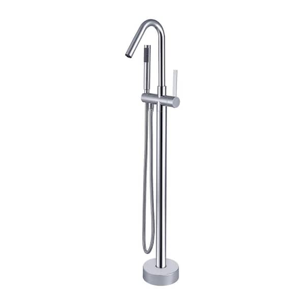 Satico Single-Handle Freestanding Tub Faucet Bathtub Filter with Handheld Shower in Chrome