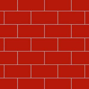 Projectos Bold Red 3-7/8 in. x 7-3/4 in. Ceramic Floor and Wall Tile (11.0 sq. ft./Case)