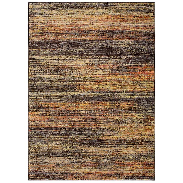 AVERLEY HOME Audrey Gold/Charcoal 5 ft. x 7 ft. Abstract Area Rug