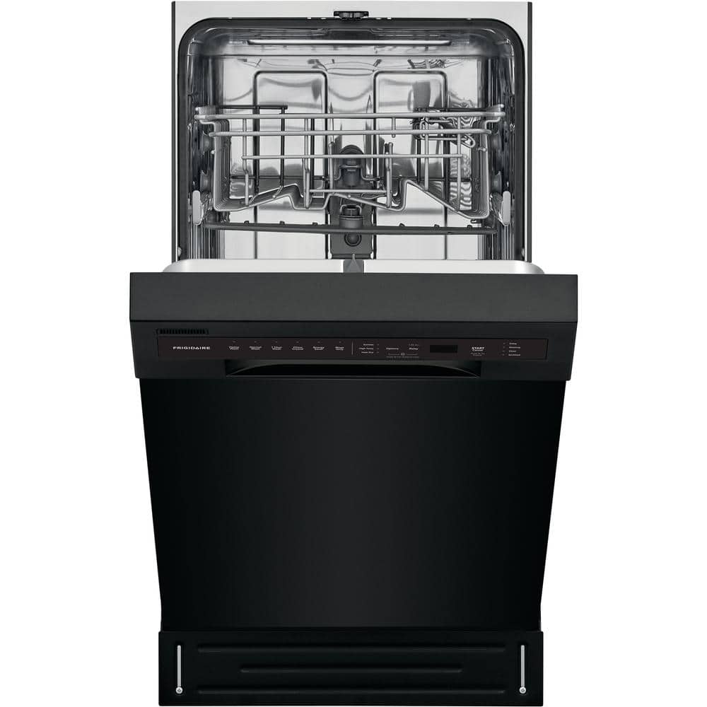18-inch Black Built-in Dishwasher with Stainless Steel Tub