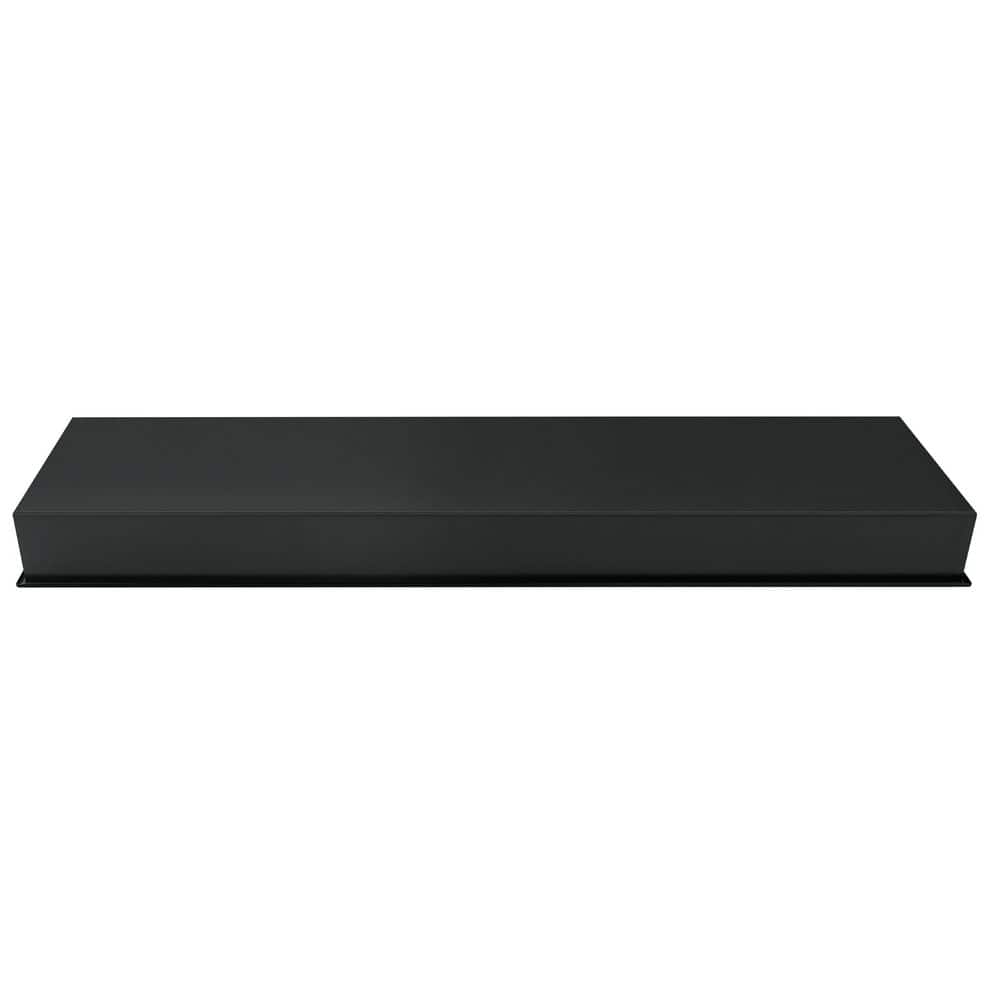 48" Matte Black Steel Recessed Shower Shelf
