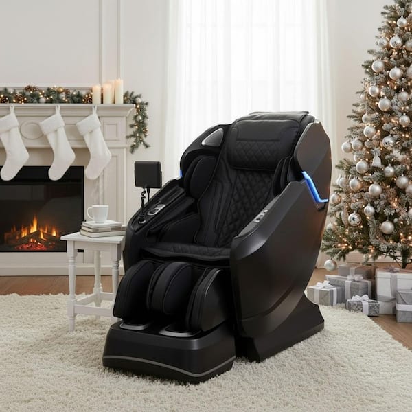 Pro Vigor Series 4D Massage Chair in Black with Zero Gravity, Bluetooth Speaker, Heated Roller, Wireless Phone Charger