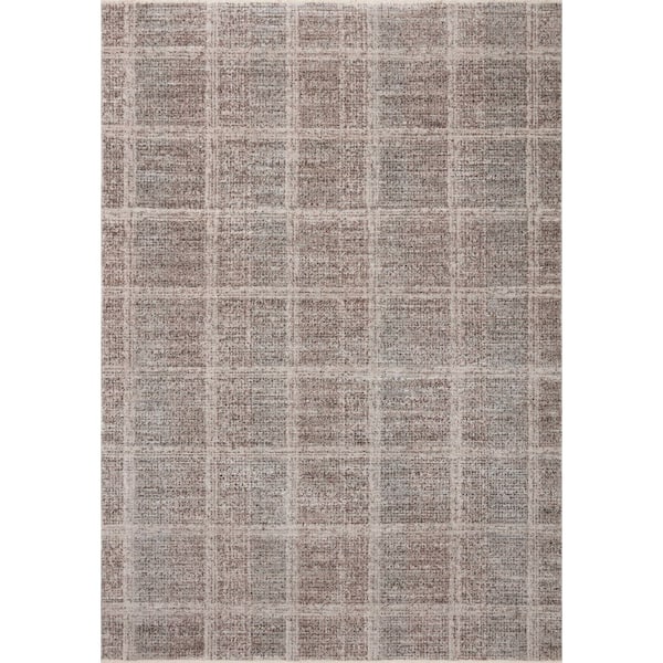 Angela Rose Ember 2 ft. 7 in. x 10 ft. Fog/Dove Contemporary Runner Rug