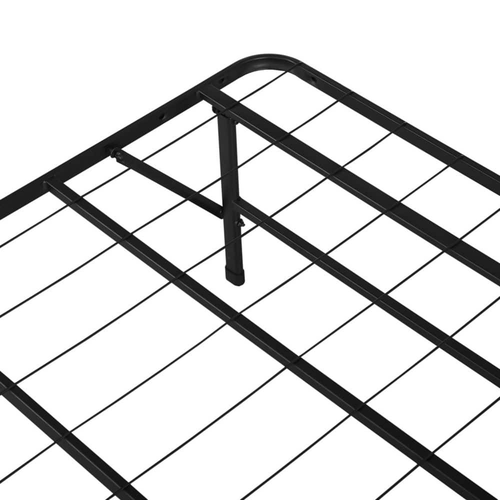 idealBase 14" Foldable Metal Platform Bed Frame - Mattress Foundation - Box Spring Replacement by Naomi Home-Bed Size:Twin,Color:Black