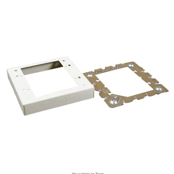 Legrand Wiremold 500 and 700 Series Metal Raceway 1-3/8 in. Deep 2-Gang Electrical Box, Ivory