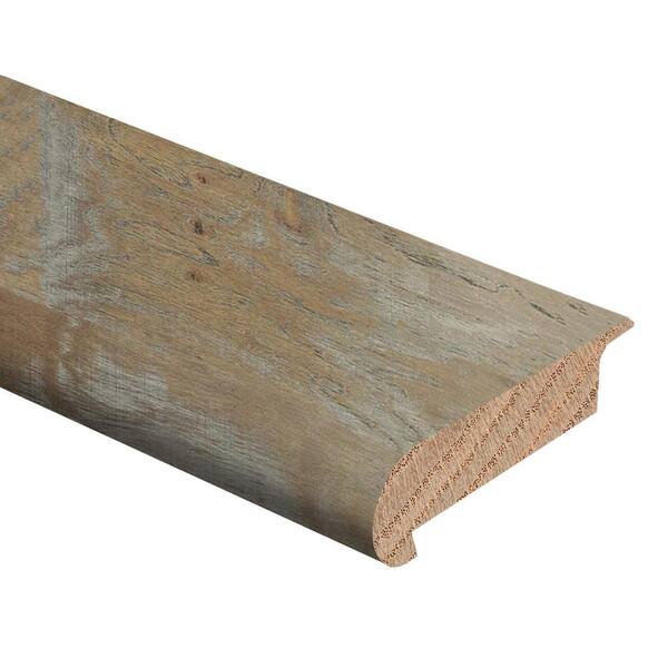 Zamma Hickory Revere Pewter 3/8 in. Thick x 2-3/4 in. Wide x 94 in. Length Hardwood Stair Nose Molding Overlap