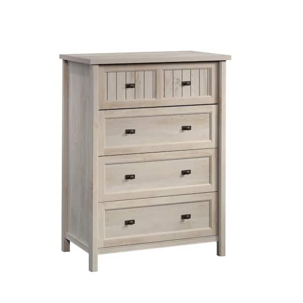 SAUDER Costa 4-Drawer Chalked Chestnut Chest of-Drawers 43.504 in. H x 32.677 in. W x 19.291 in. D