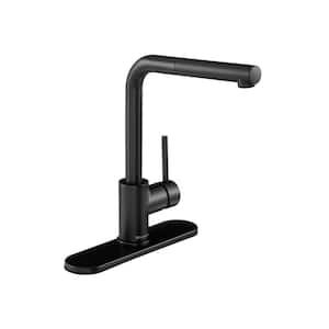 Menlo Single-Handle Pull-Out Sprayer Kitchen Faucet in Matte Black