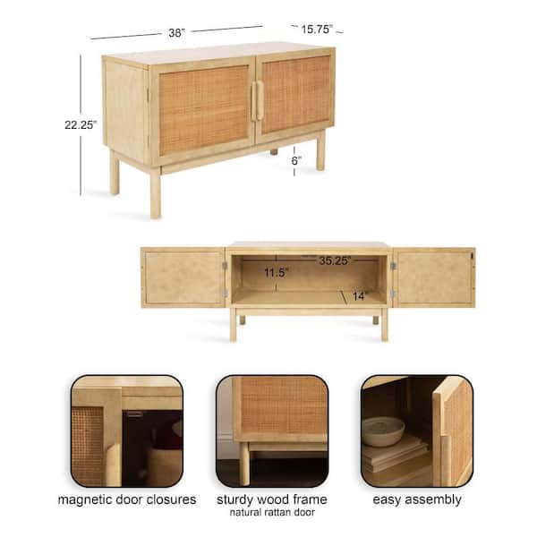Ori Natural 22 in. H Accent Storage Cabinet