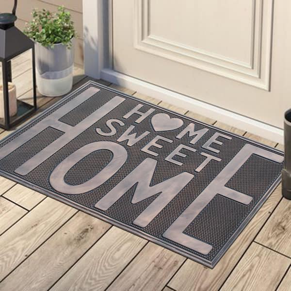 Indoor Non Slip Soft Touch Absorbent Entrance Rug, Front/ Inside Door Mats,  Low Profile Durable Machine Washable Rugs for Entryway 24x 35 Camel