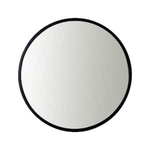 Medium Round Black Modern Mirror (24 in. H x 24 in. W)
