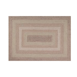 Woodbridge Braid Collection Natural 27" x 45" Rectangle 100% Wool Reversible Indoor Area Rug