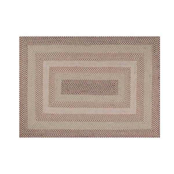 Better Trends Woodbridge Braid Collection Natural 60" x 84" Rectangle 100% Wool Reversible Indoor Area Rug