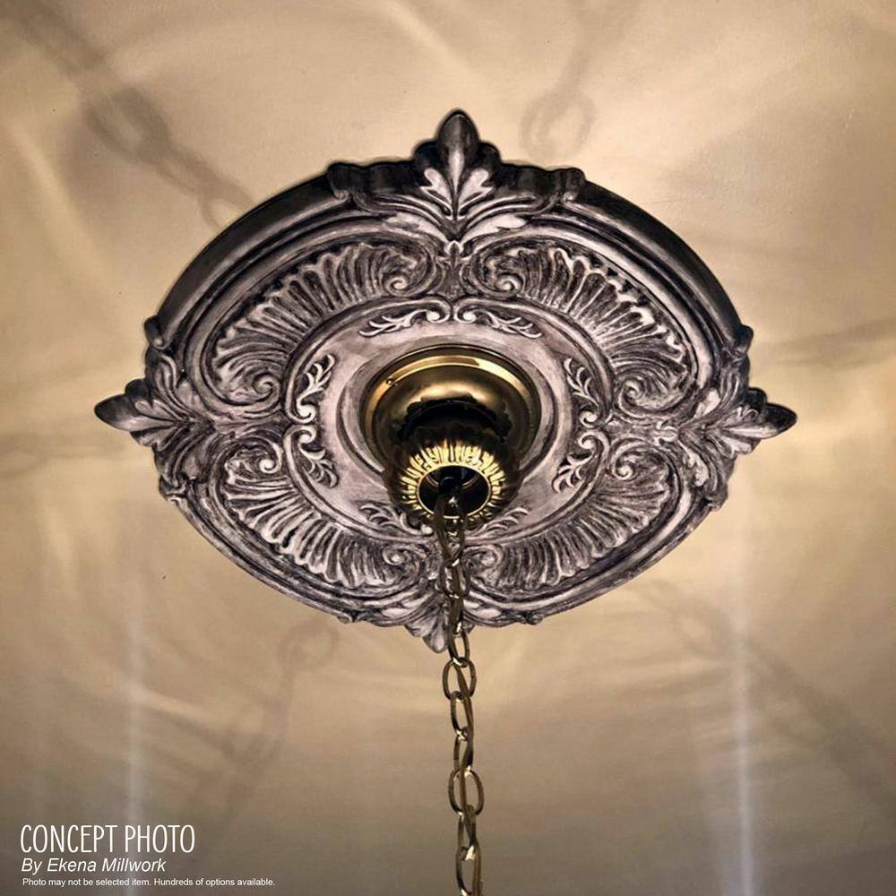 10-Inch White Traditional Thermoformed PVC Ceiling Medallion