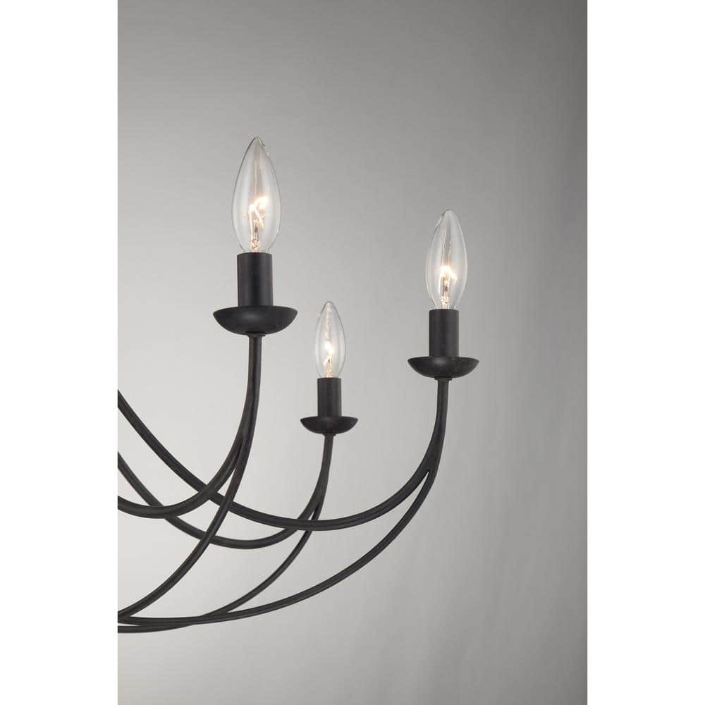 Imperial Bronze 8-Light Candle Chandelier