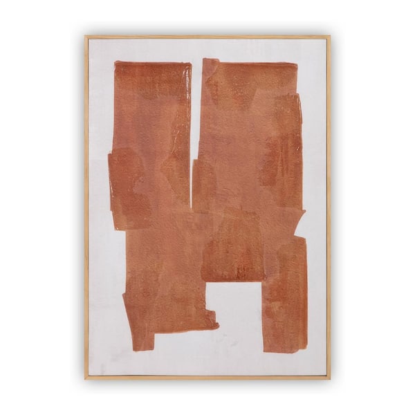 Kayci 1-Piece Framed Canvas Art Print with Pine Wood 27.5 in. x 19.5 in