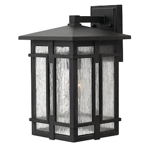 Tucker Medium 1-Light Museum Black Outdoor Wall Lantern Sconce