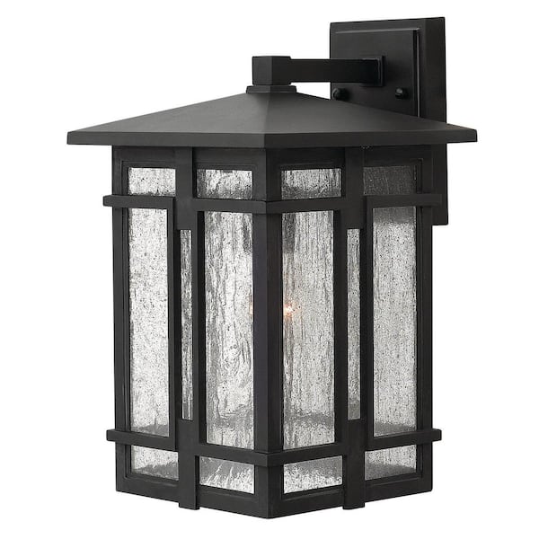 HINKLEY - Tucker Medium 1-Light Museum Black Outdoor Wall Lantern Sconce