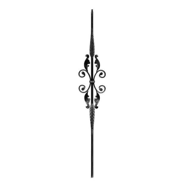 arteferro 44 in. x 9/16 in. Smooth Round Bar Dual Stamped Stair Baluster