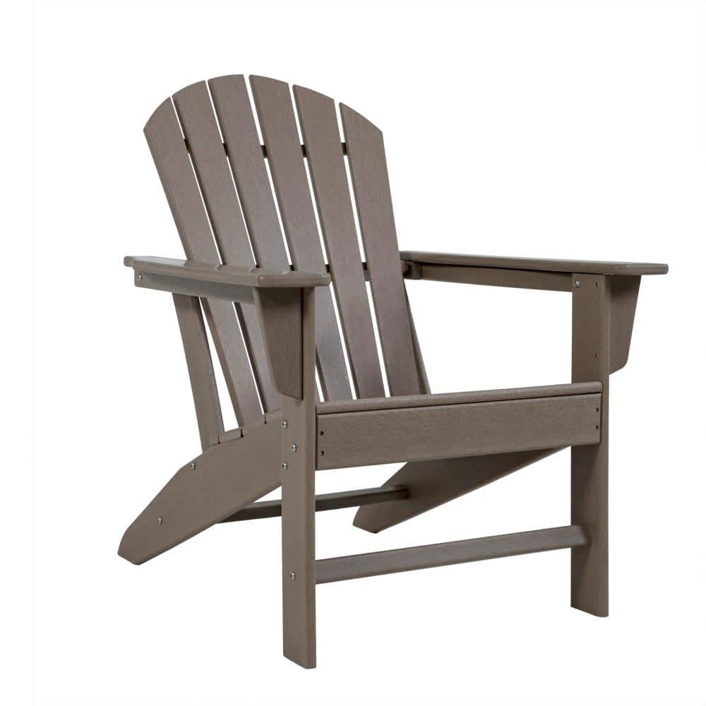 Litton Lane Brown Matte Indoor Outdoor Resin Adirondack Chair (Set of 1 ...