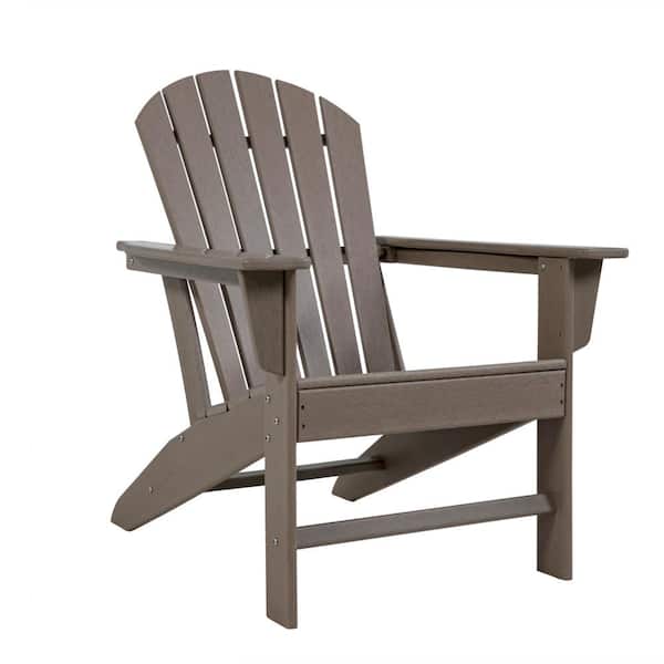 Litton Lane Brown Matte Indoor Outdoor Resin Adirondack Chair (Set of 1)