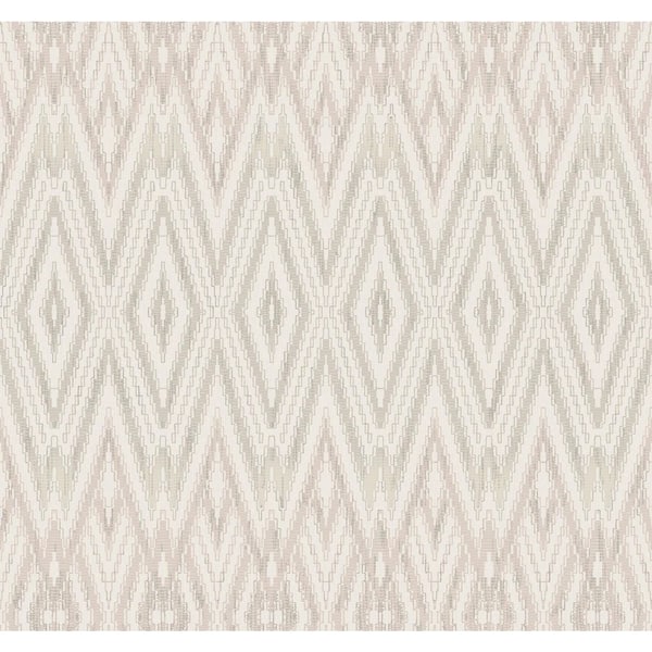 Candice Olson Diamond Marquise Lavender White Wallpaper