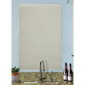 Winter White Cordless Top-Down/Bottom-Up Blackout 9/16 in. Single Cell Fabric Cellular Shade 29.5 in. W x 48 in. L