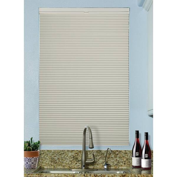 BlindsAvenue Winter White Cordless Top-Down/Bottom-Up Blackout 9/16 in. Single Cell Fabric Cellular Shade 61.5 in. W x 72 in. L