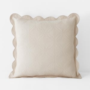 Power Shake Scallop White Quilted Sham – Mintwood Home