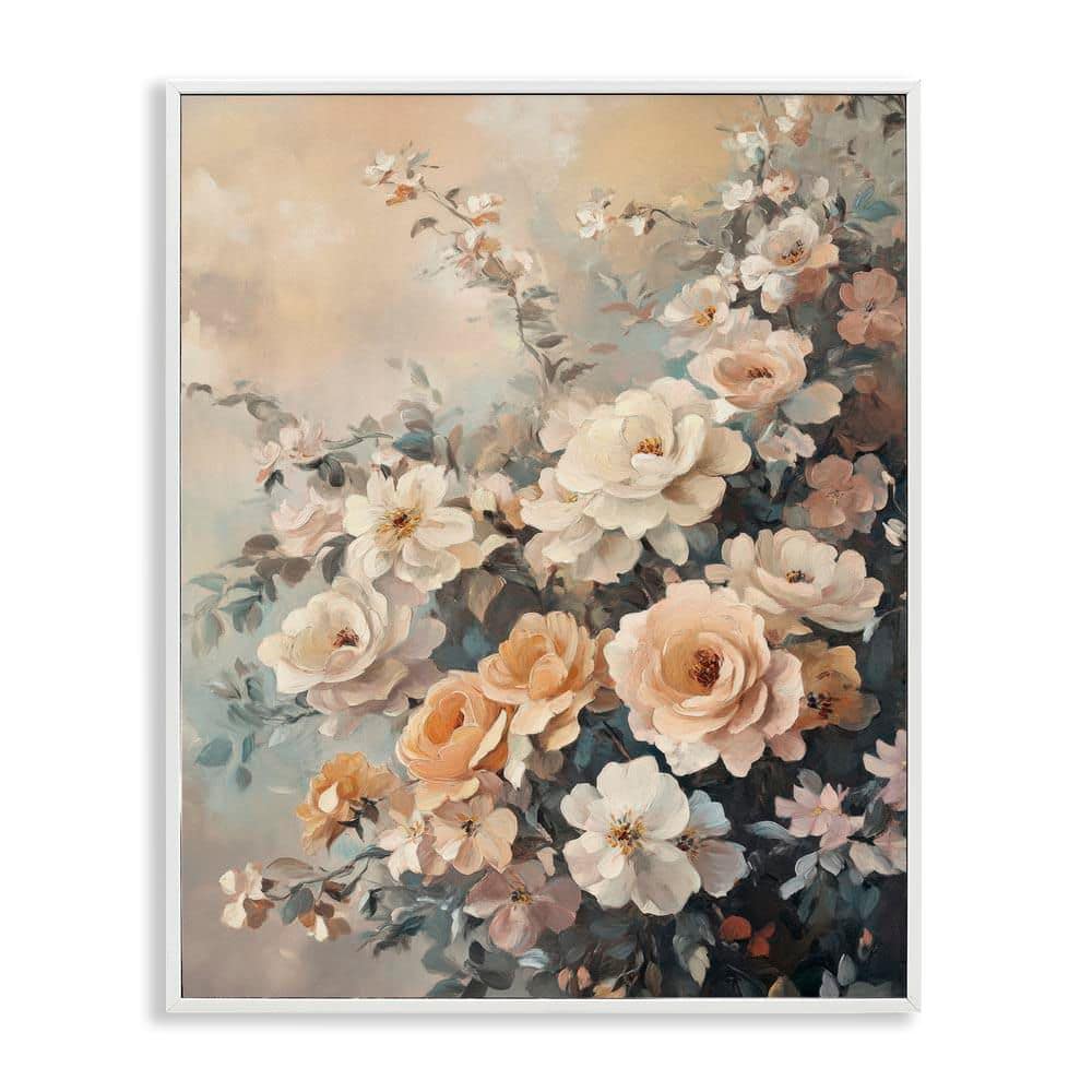 Dreamy Rosy Florals by Petal Prints Design White Framed Nature Giclee Art Print 20 in. x 16 in. price history on PriceWatchPro