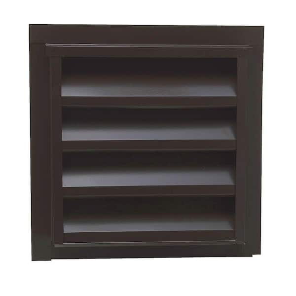 Gibraltar Building Products 12 in. x 12 in. Square Brown/Tan Galvanized Steel Built-in Screen Gable Louver Vent