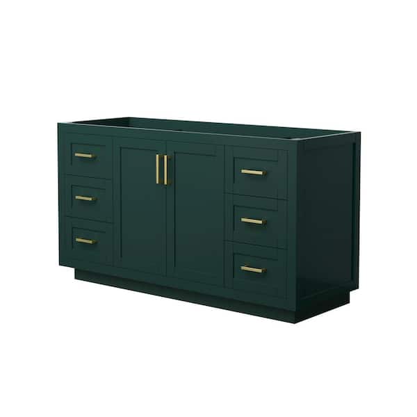 Wyndham Collection Miranda 59.25 in. W x 21.75 in. D x 33 in. H Single Bath Vanity Cabinet without Top in Green