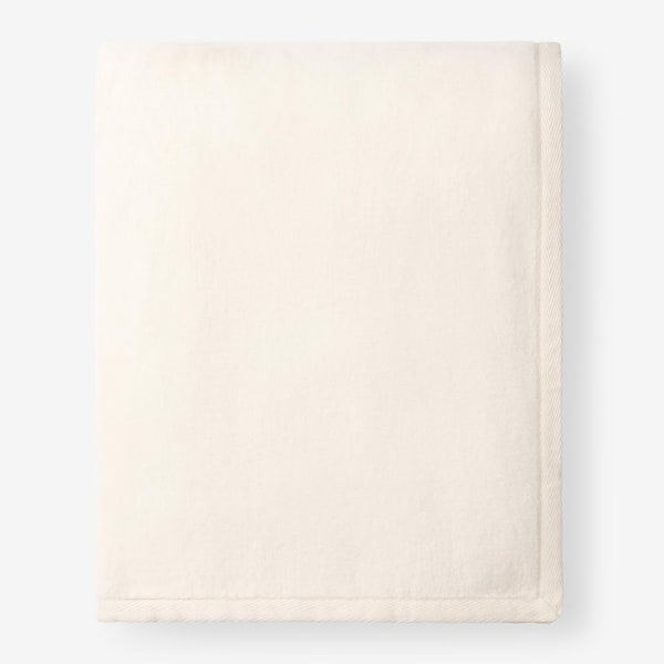 The Company Store Cotton Fleece Ivory Cotton Full Blanket